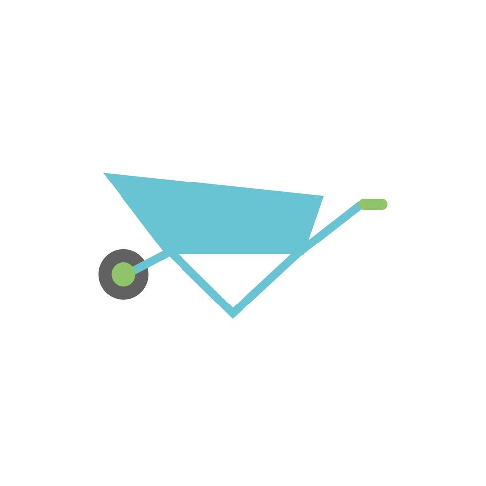 wheel barrow tool isolated icon vector