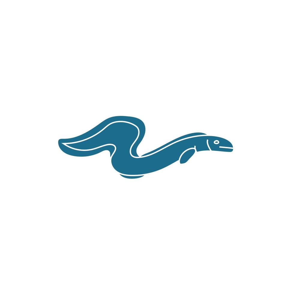 eel electric sea life animal isolated icon vector
