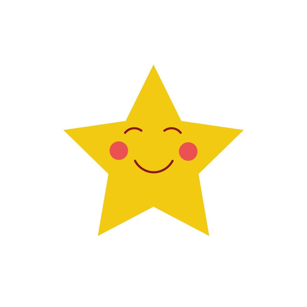 star kawaii fairytale character isolated icon vector