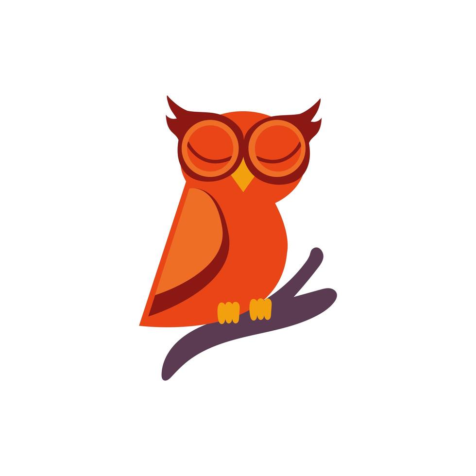 owl fairytale character isolated icon vector