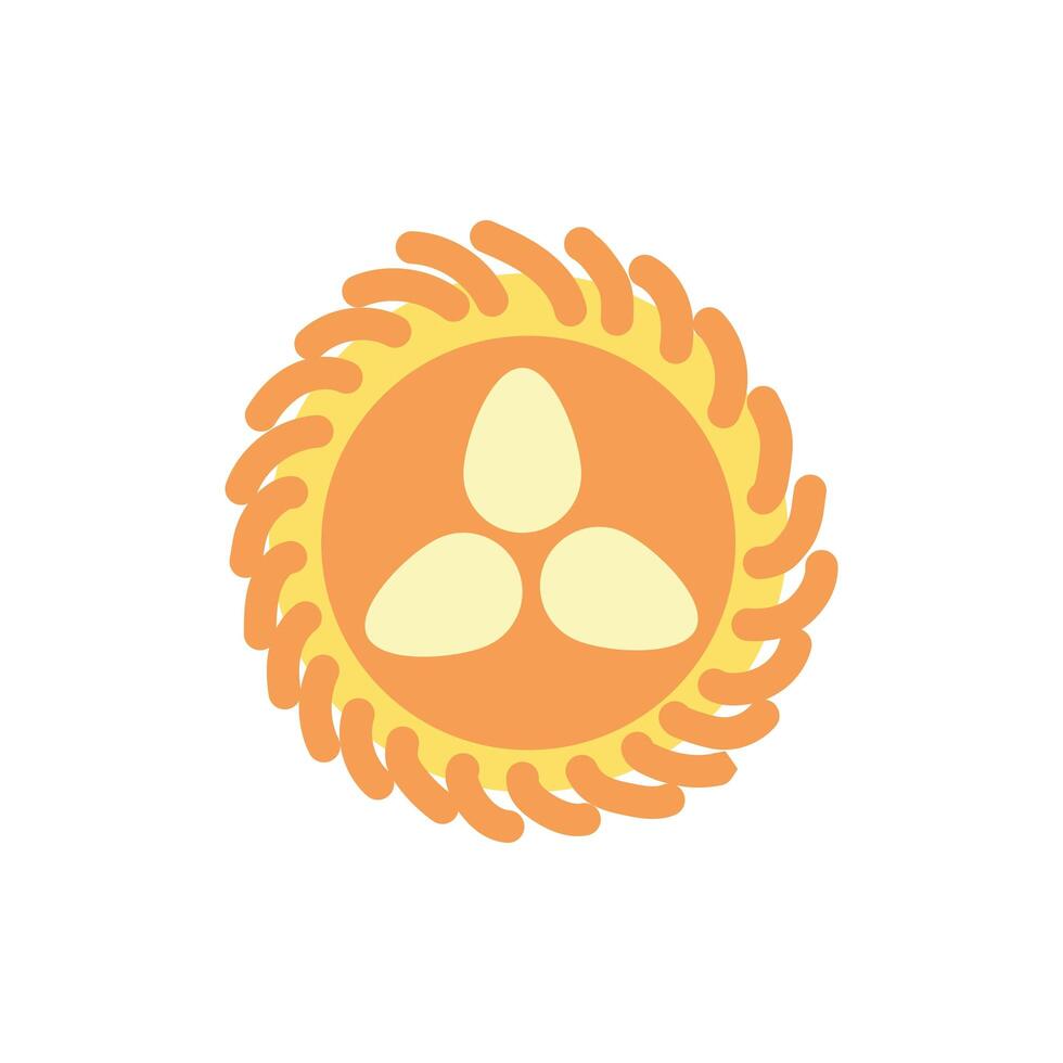 sun spring season isolated icon vector