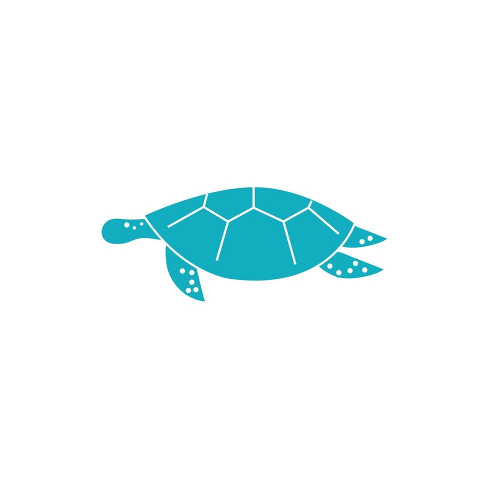 turtle sea life animal isolated icon vector