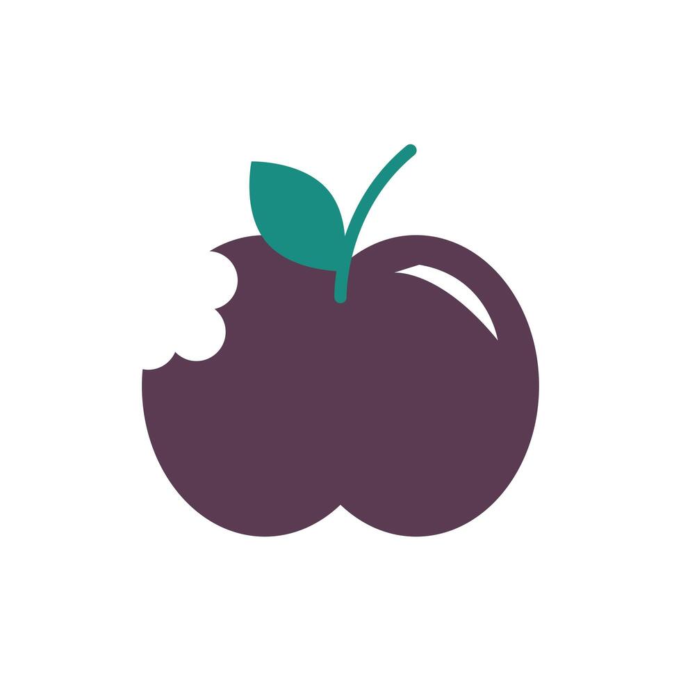 poisoned apple fairytale object isolated icon vector