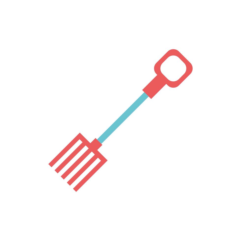 rake farm tool isolated icon vector