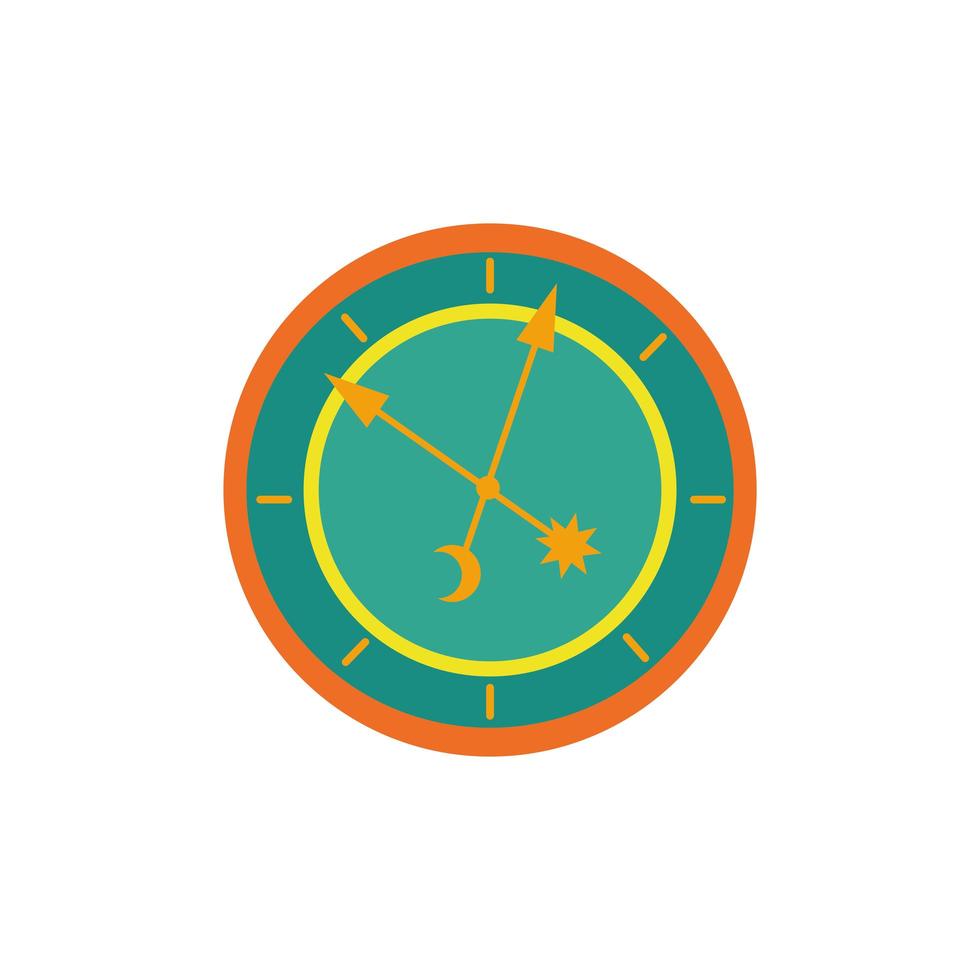 Reloj de tiempo icono aislado de objeto de cuento de hadas vector