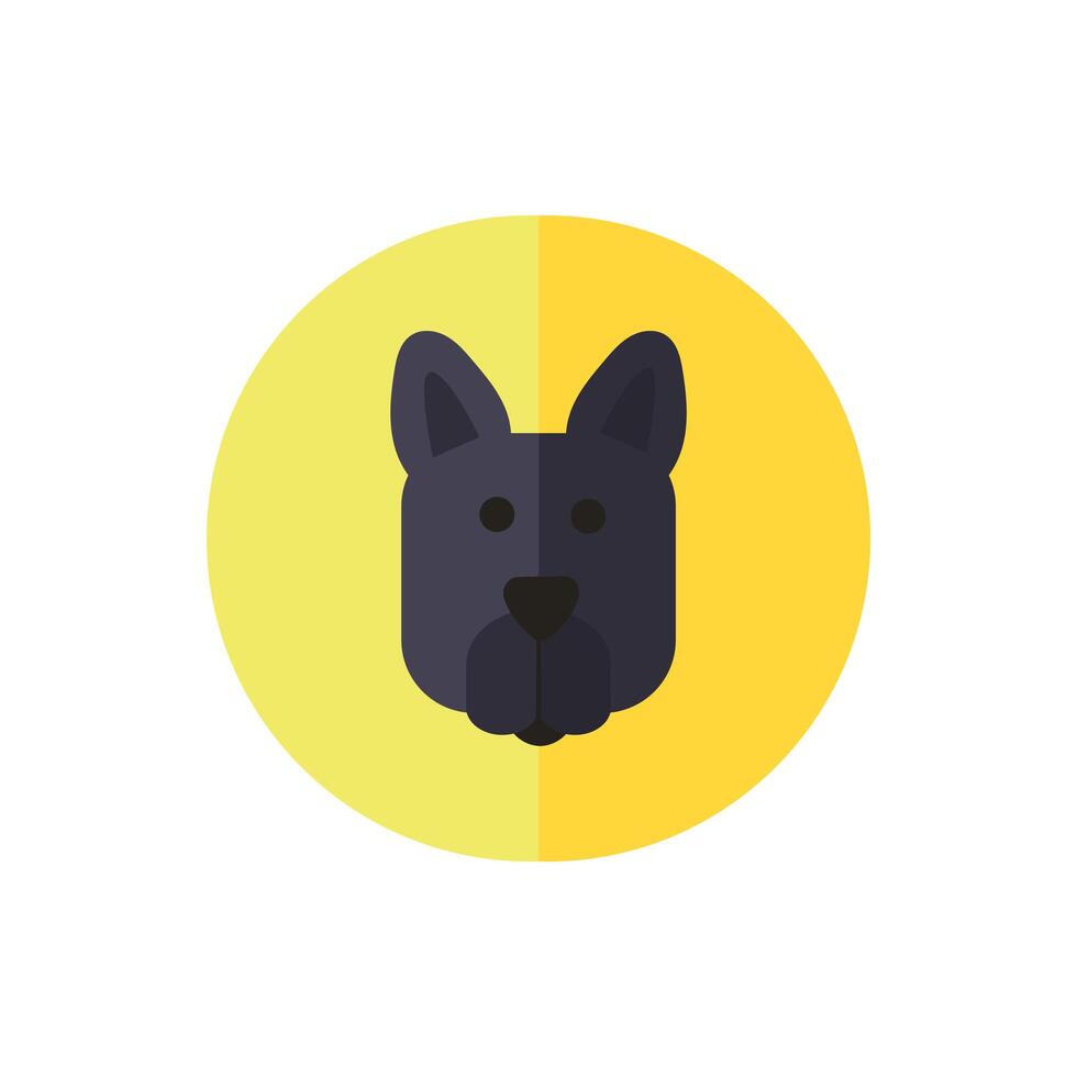 cute dog pet head character vector