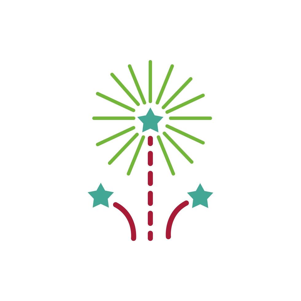 fireworks explosion splash with stars vector
