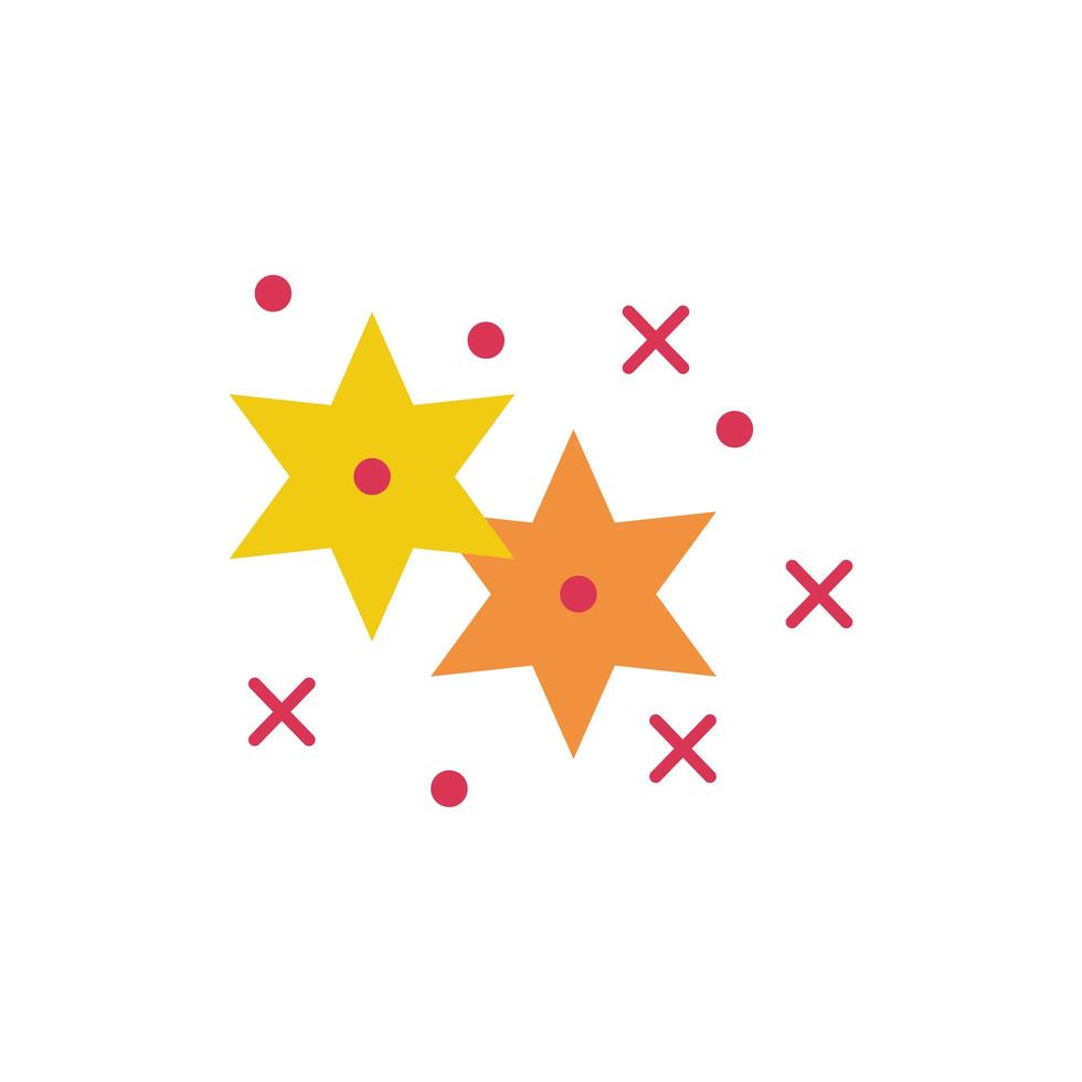 fireworks explosion of stars icon vector