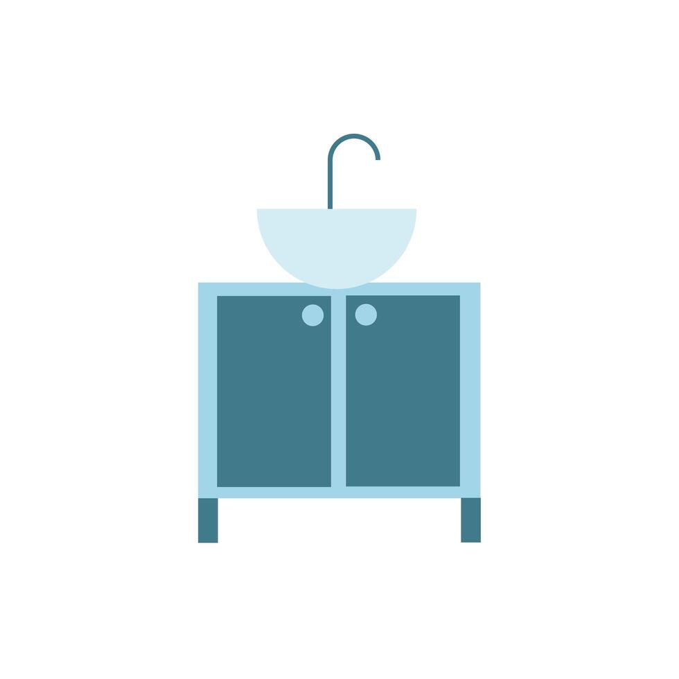 handwash bathroom with drawer wooden icon vector