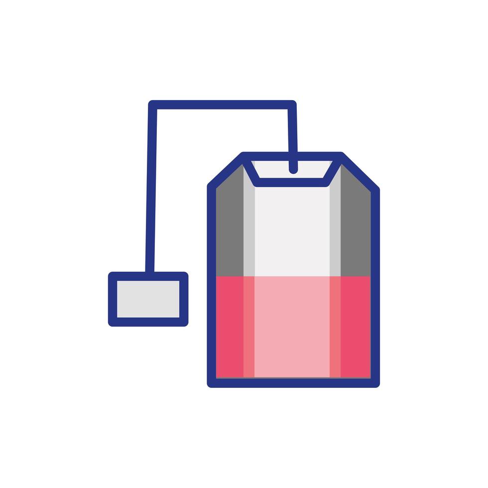 tea bag beverage isolated icon vector