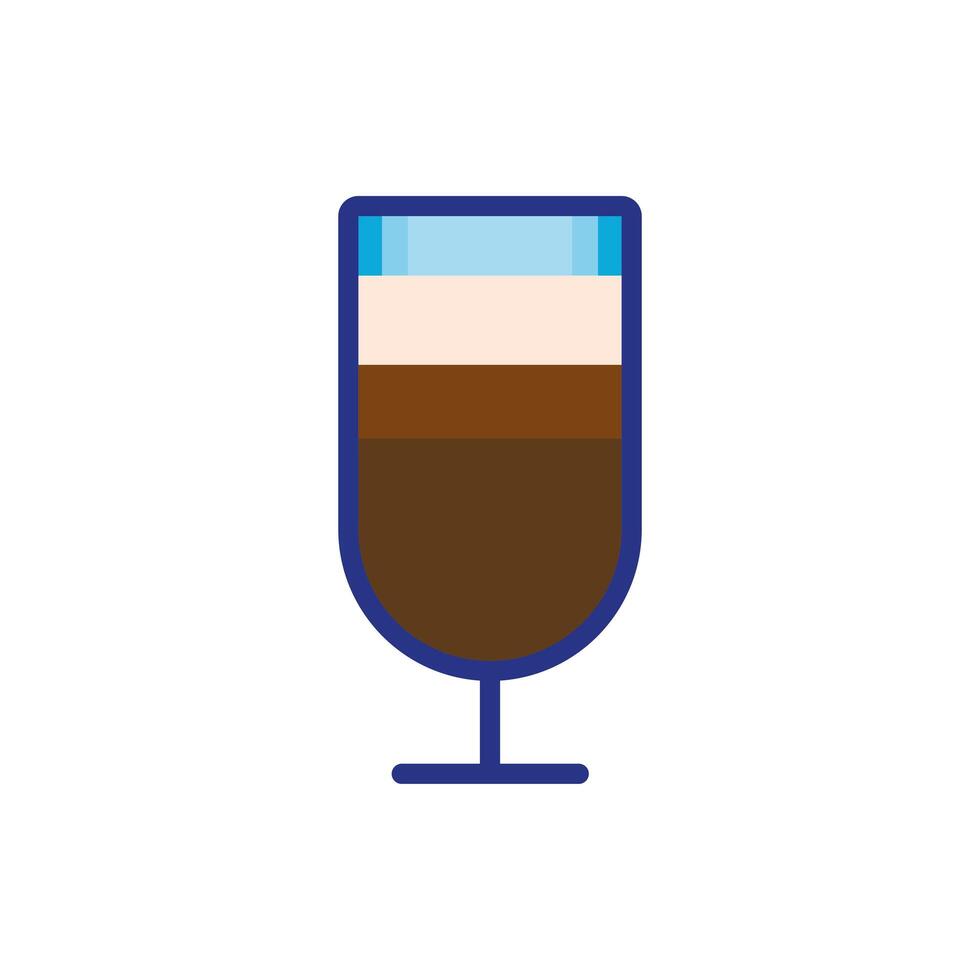 ice coffee in cup drink isolated icon vector