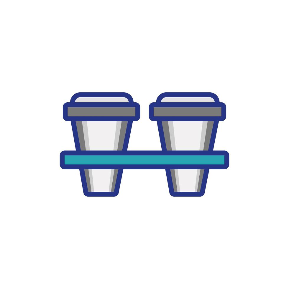 coffee drink in plastic container isolated icon vector