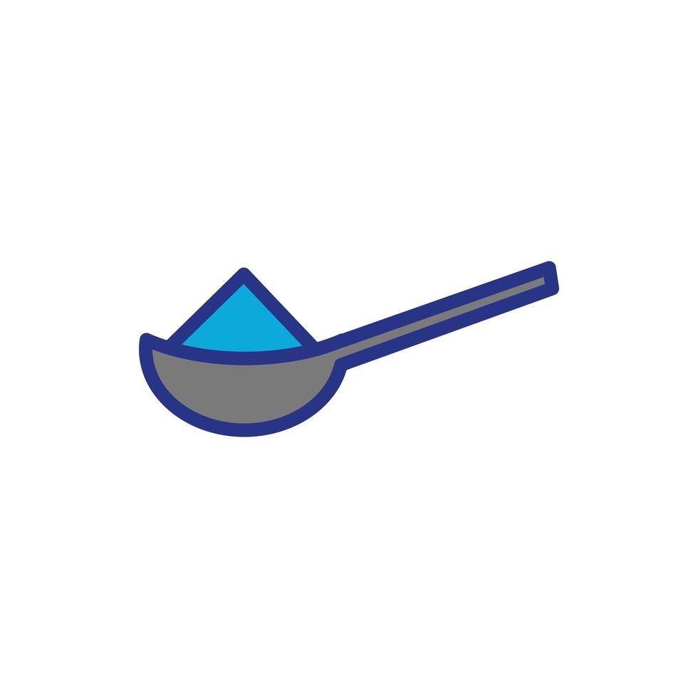 spoon with sugar sweet icon vector