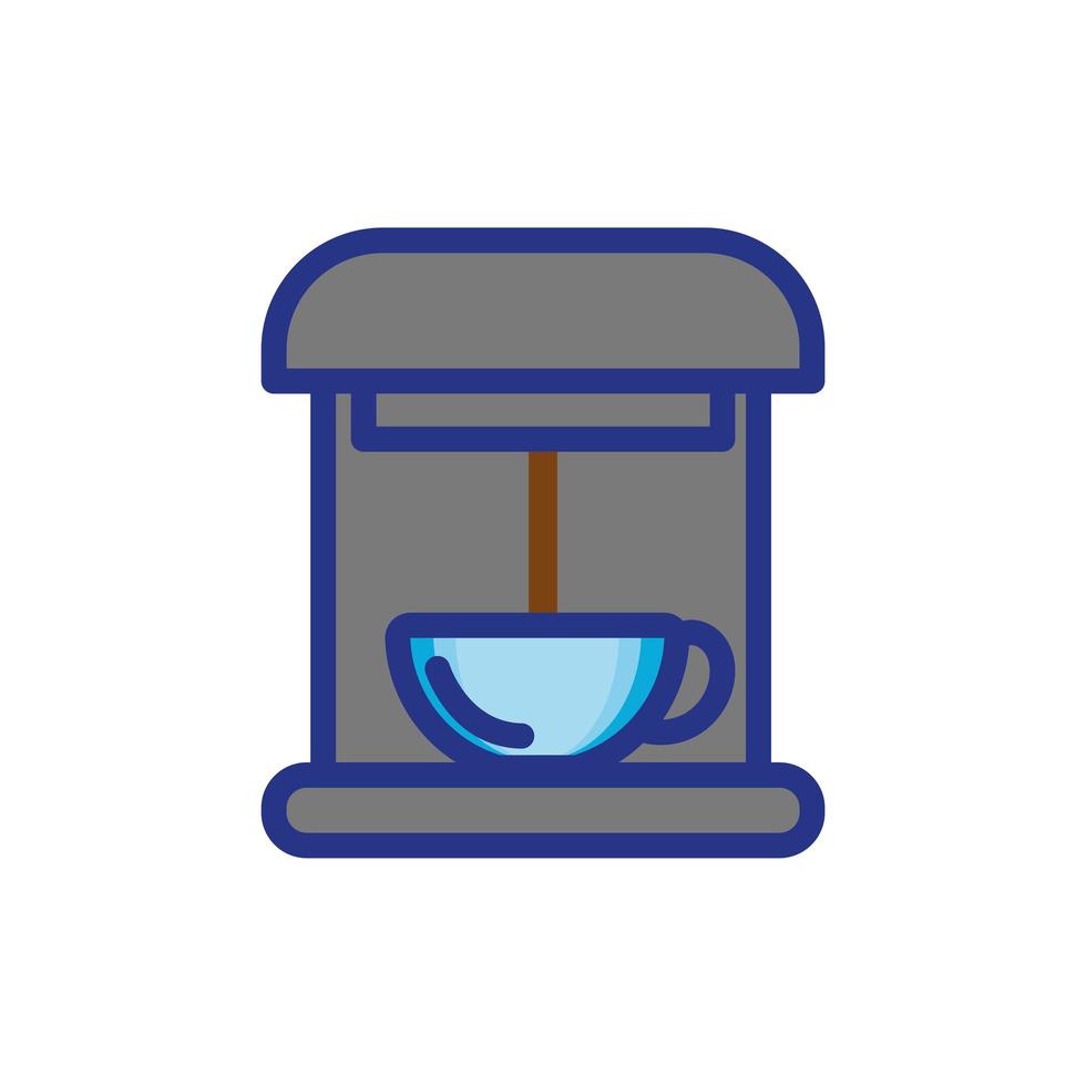 Máquina dispensadora de café bebida icono aislado vector