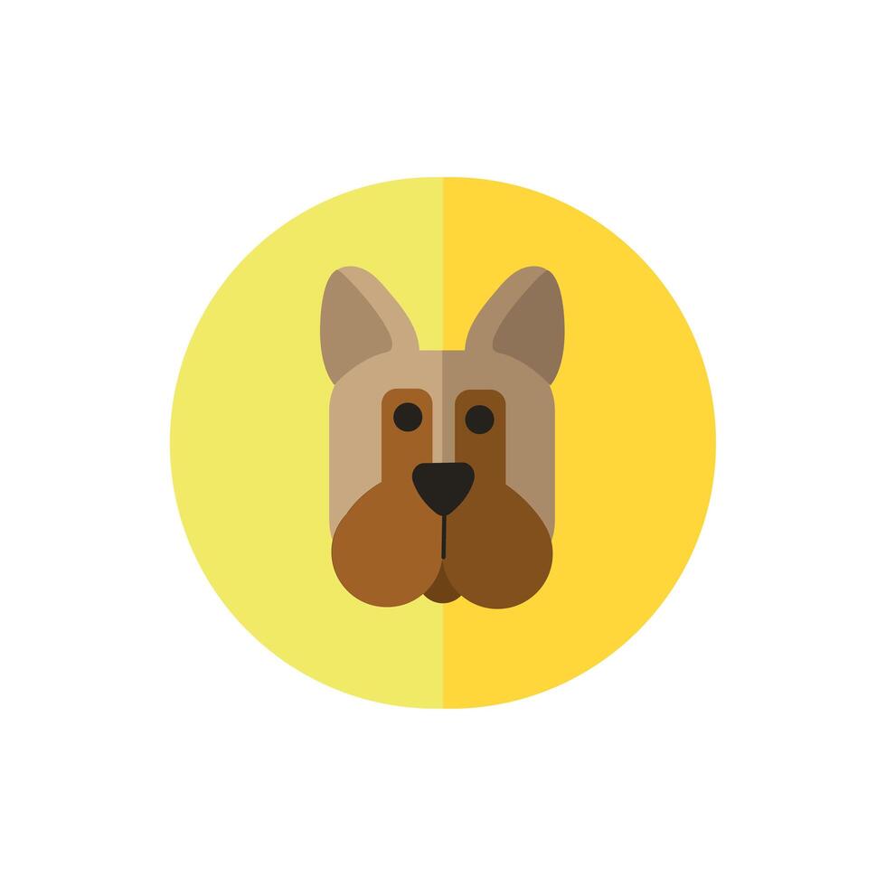 cute dog pet head character vector