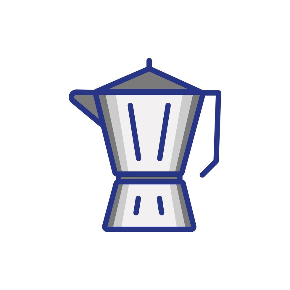 Icono aislado de bebida de tetera de café vector