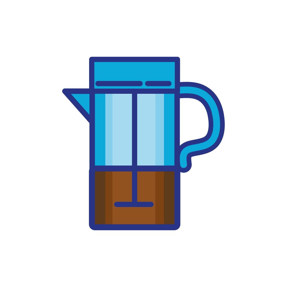 coffee in teapot drink isolated icon vector