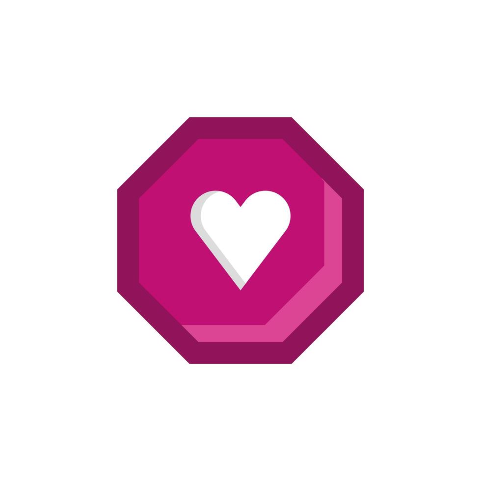 happy valentines day heart icon vector