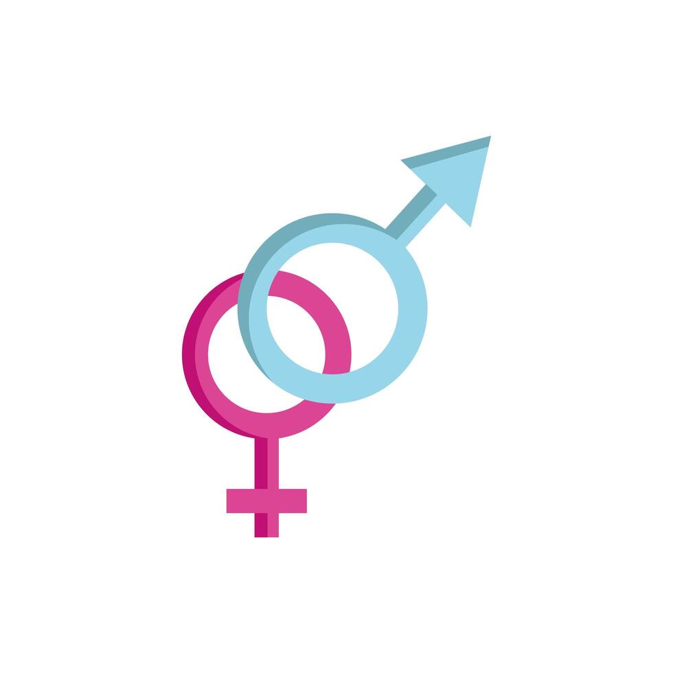 genders symbols love isolated icon vector