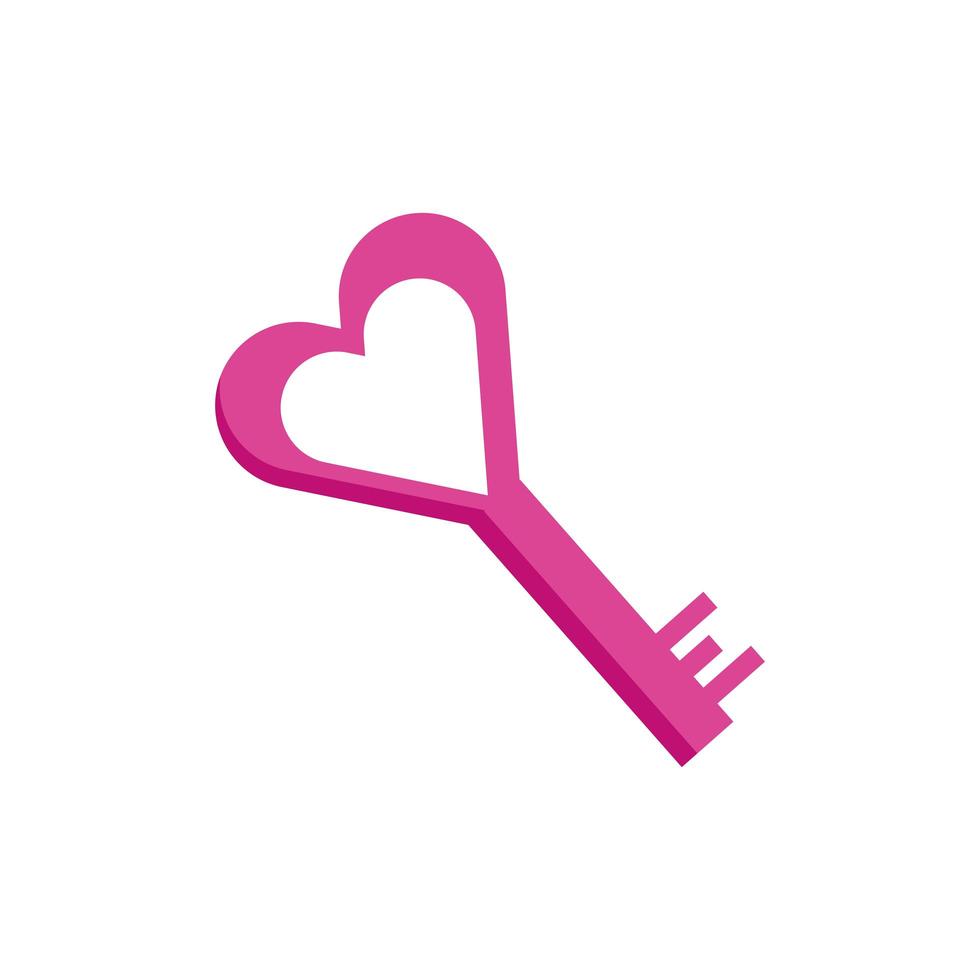 happy valentines day heart key vector