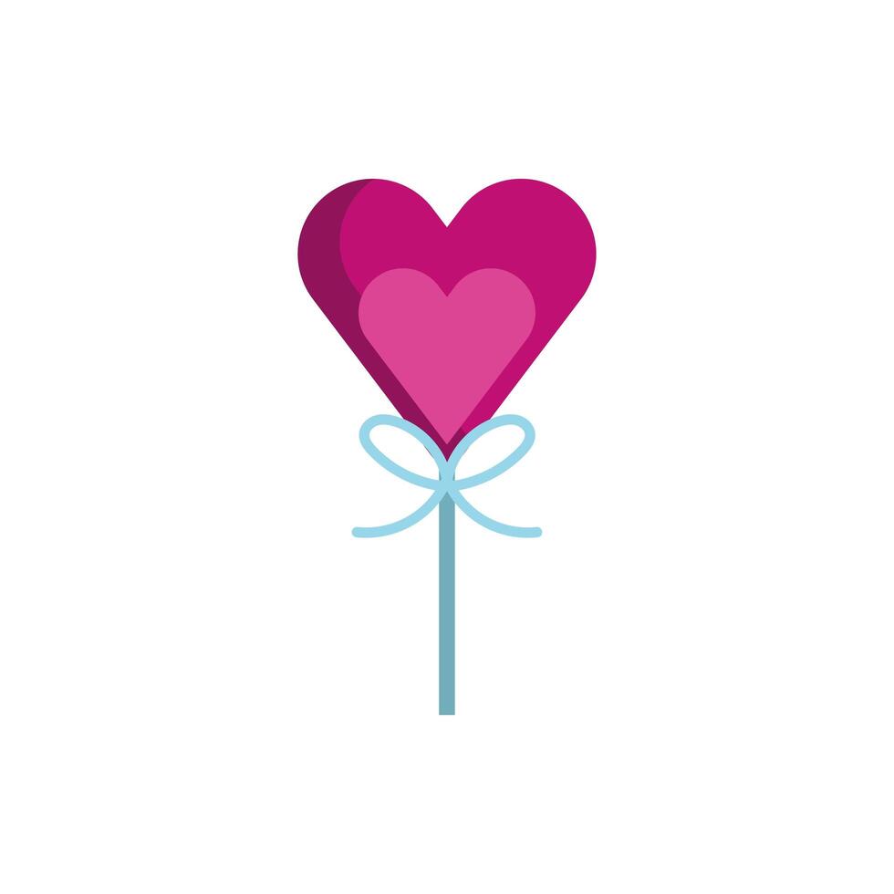 happy valentines day heart balloon helium vector