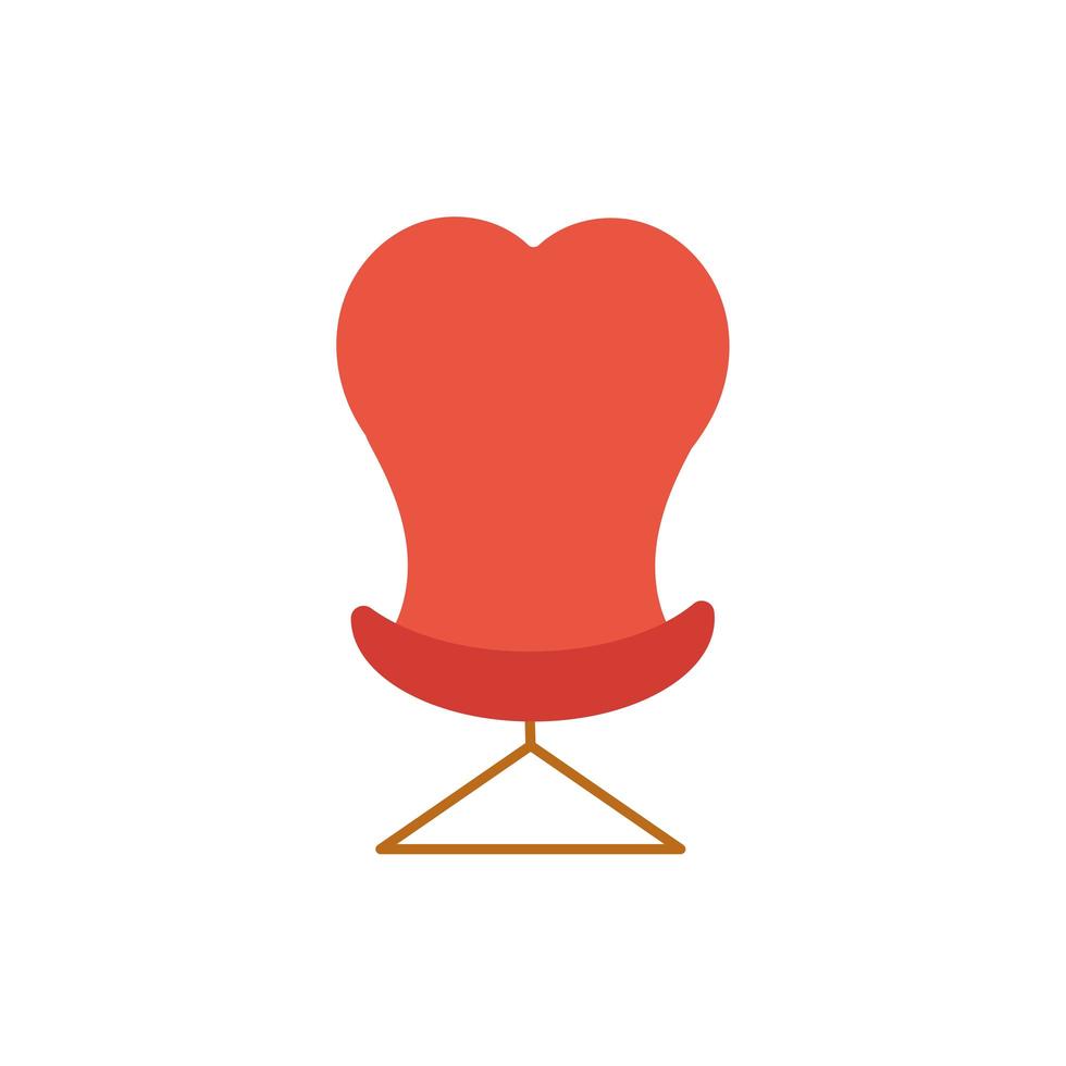 wooden chair furniture isolated icon vector