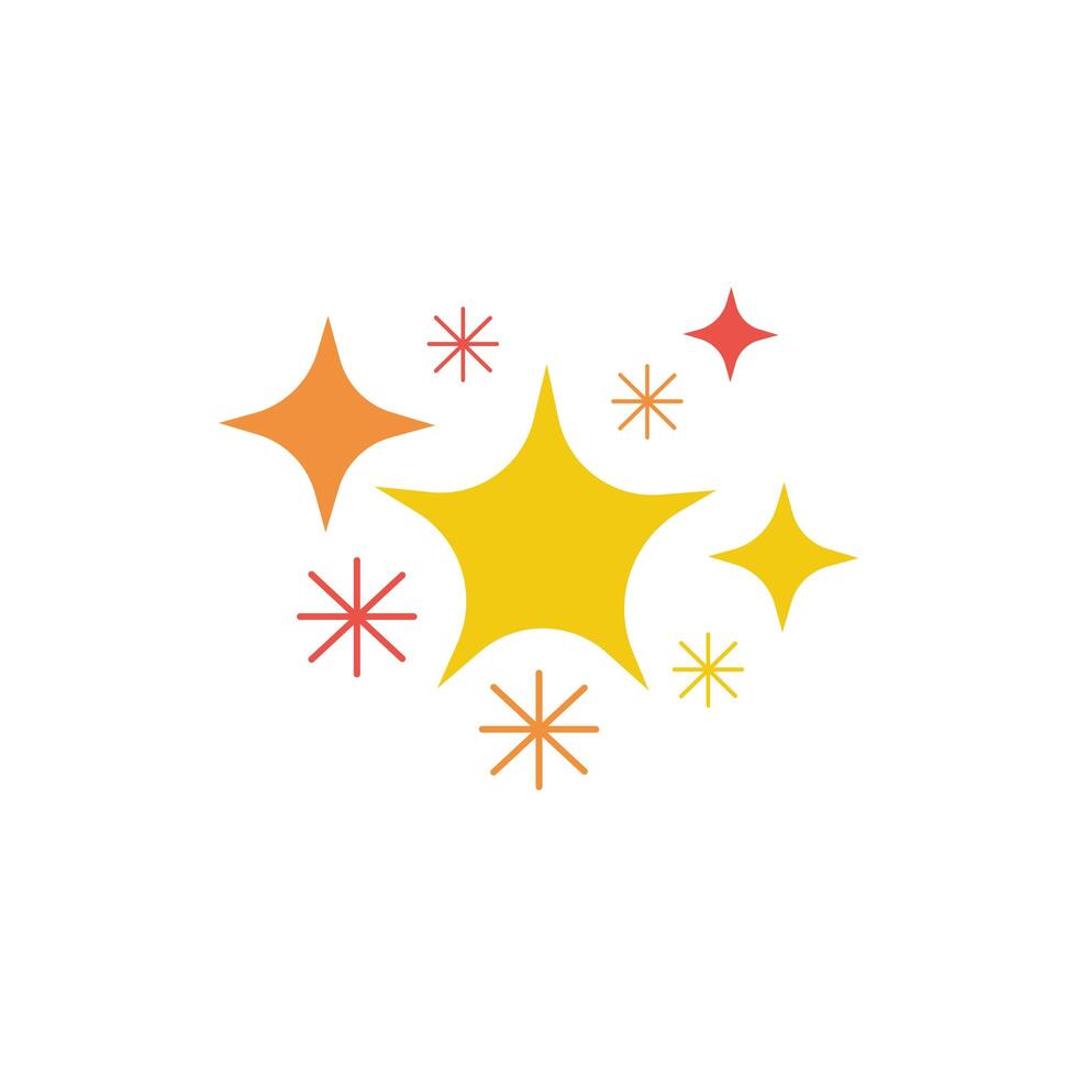 fireworks explosion of stars icon vector