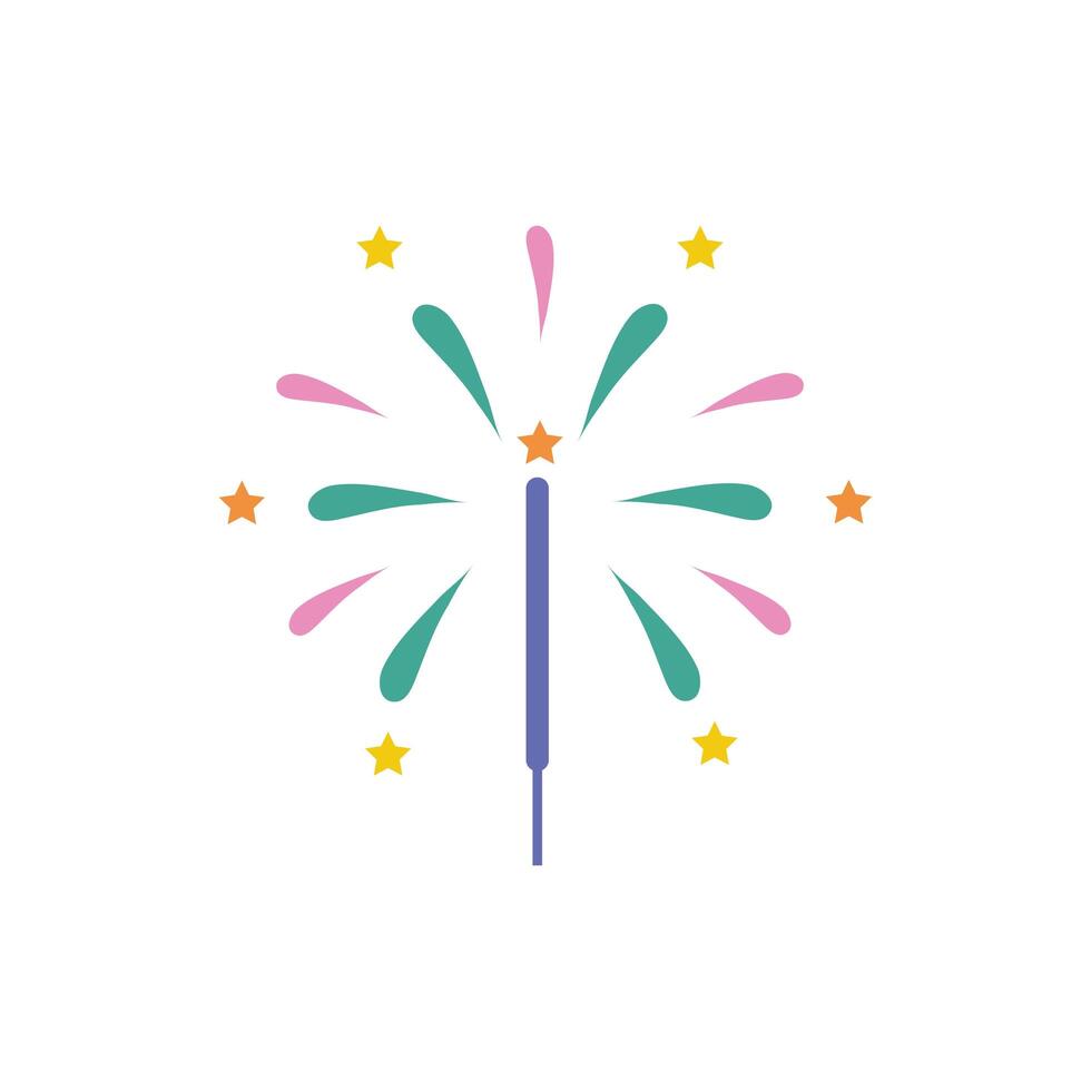 fireworks explosion splash isolated icon vector