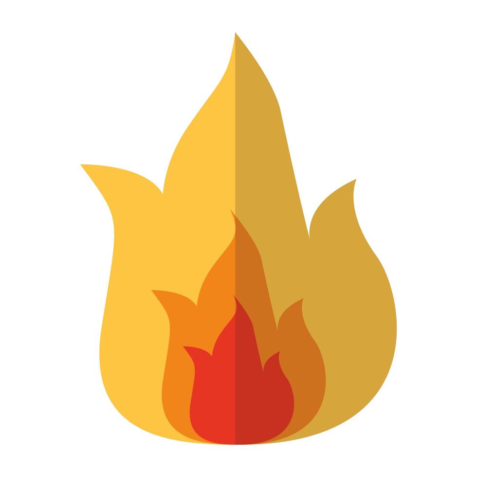 Isolated flame vector design