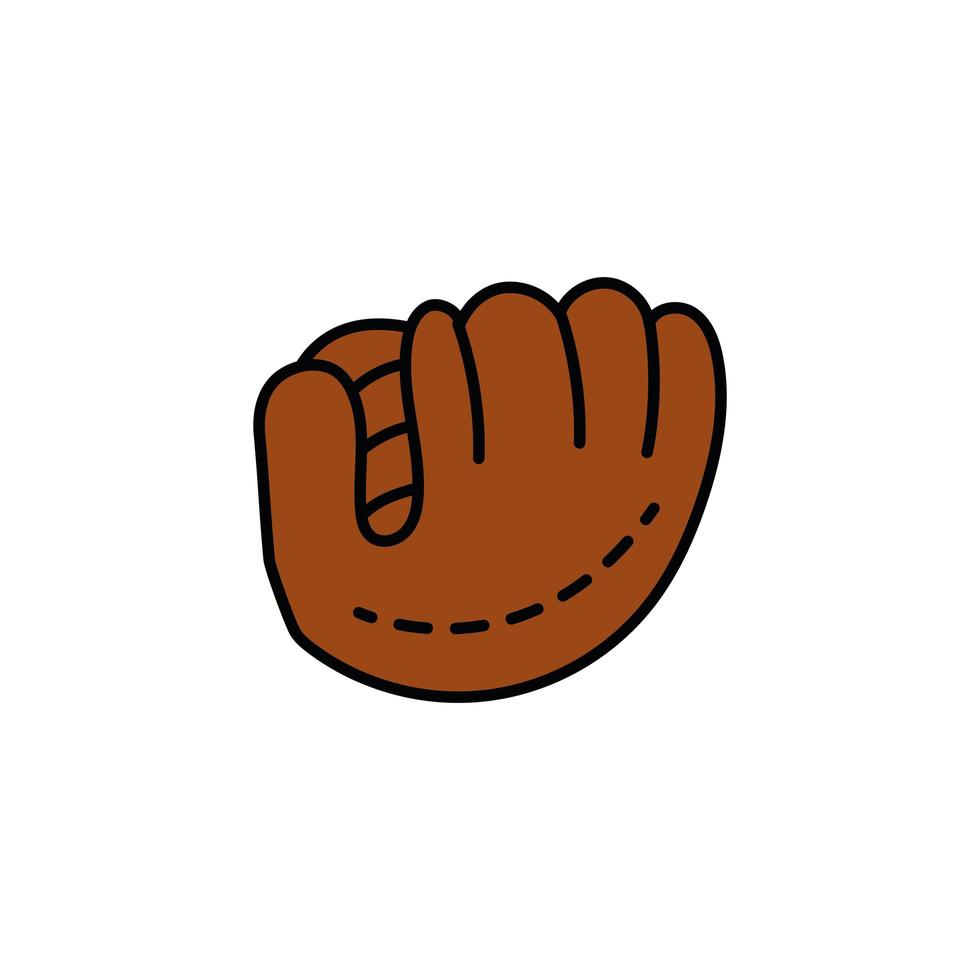 baseball glove sport isolated icon vector