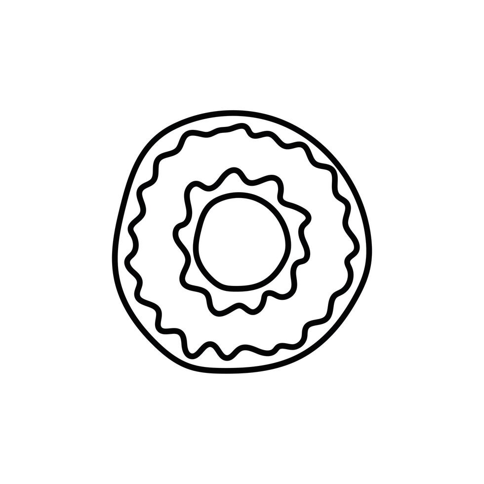 delicious sweet donut bakery icon vector