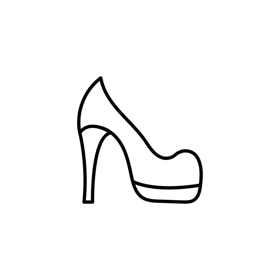 heel shoe accessory isolated icon vector