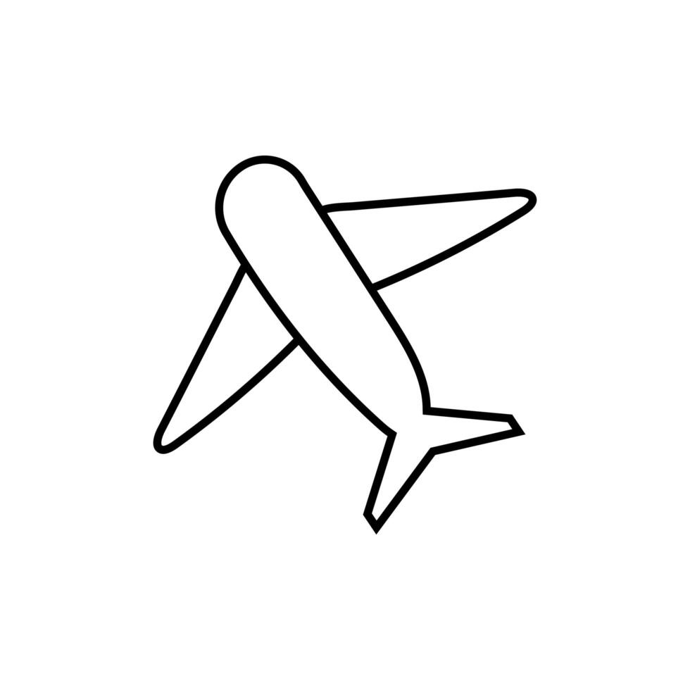 airplane flying travel isolated icon vector