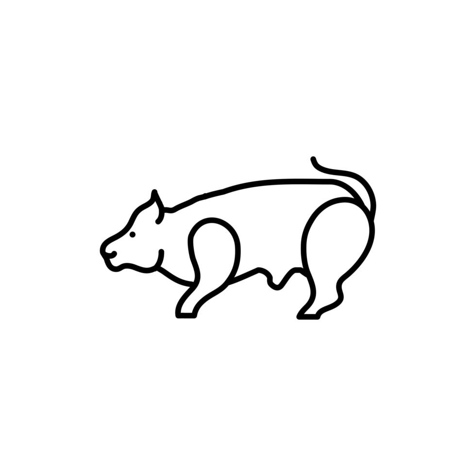 rodent rat animal isolated icon vector