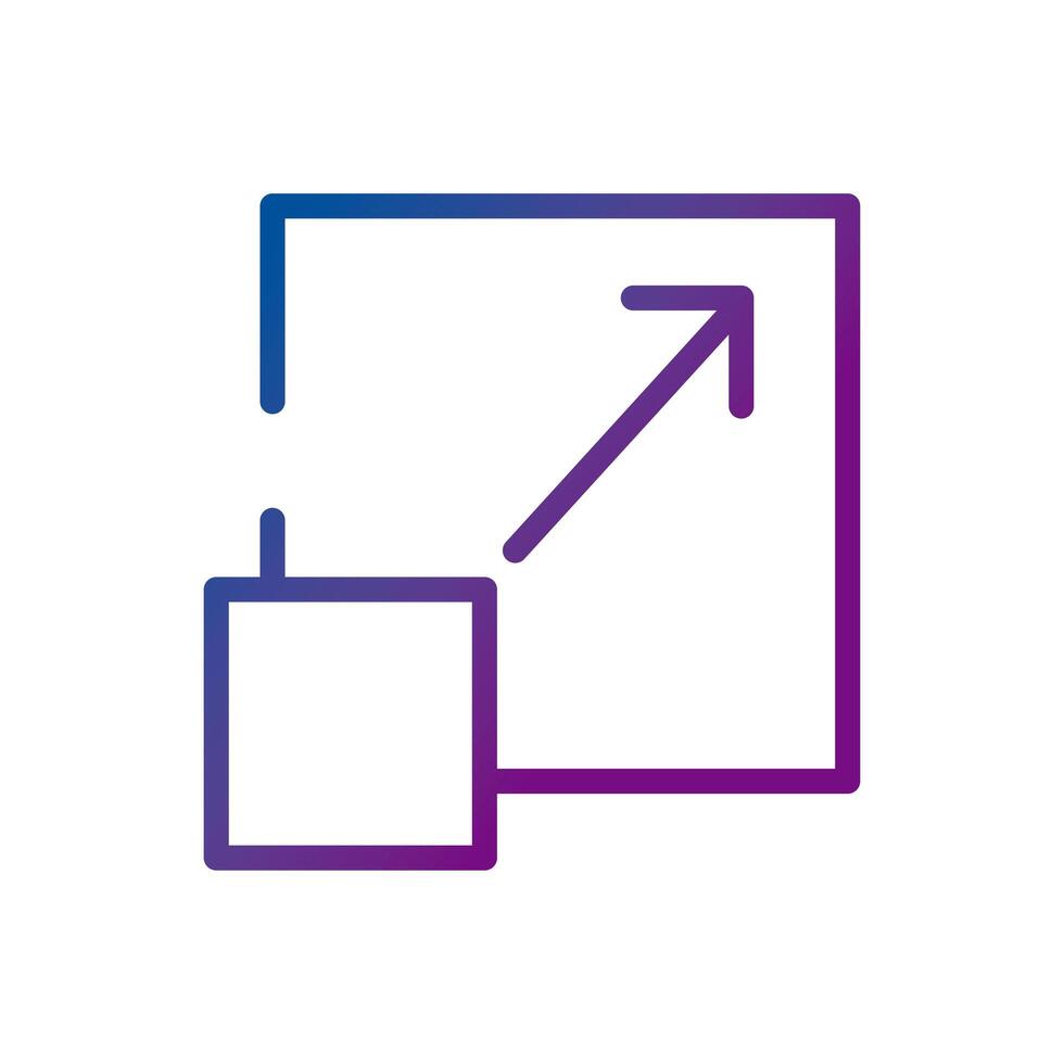 arrow video content button gradient style icon vector