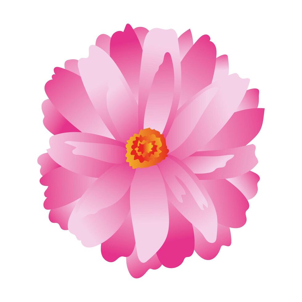 beautiful flower garden gradient style icon vector