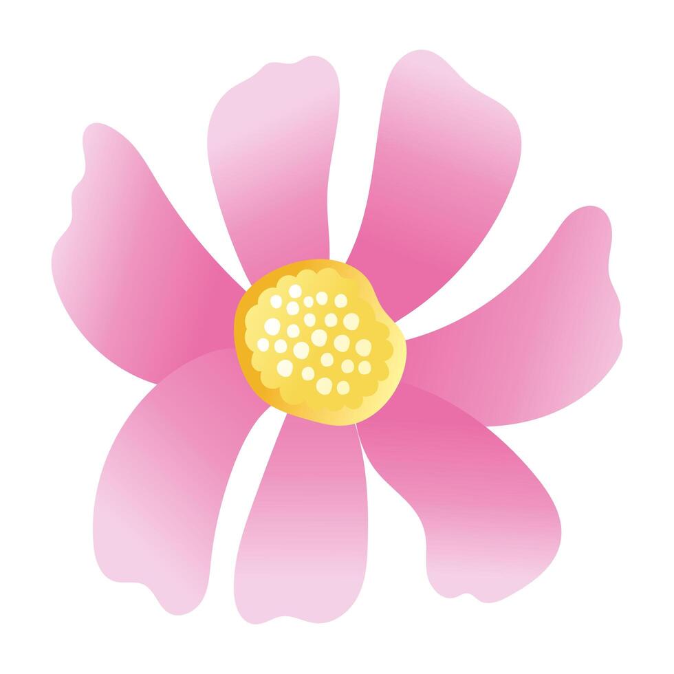 beautiful flower garden gradient style icon vector