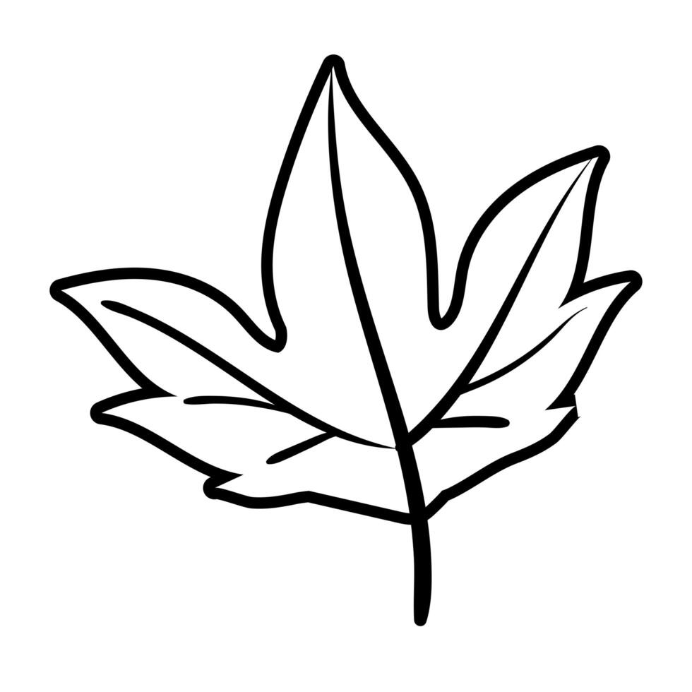 leaf palm line style icon vector