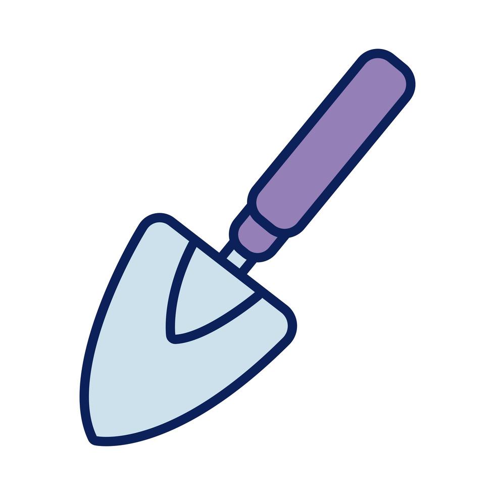 spatula gardening tool line and fill style icon vector