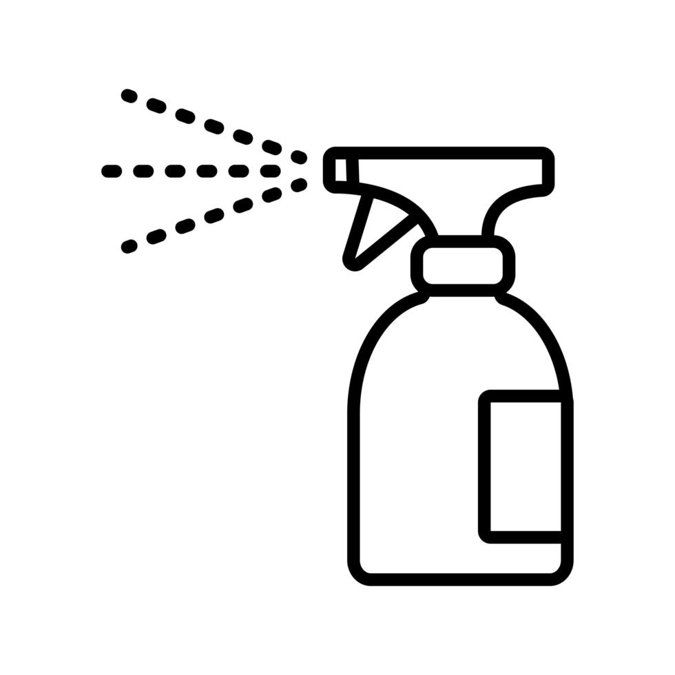 icono de estilo de línea de botella de spray vector