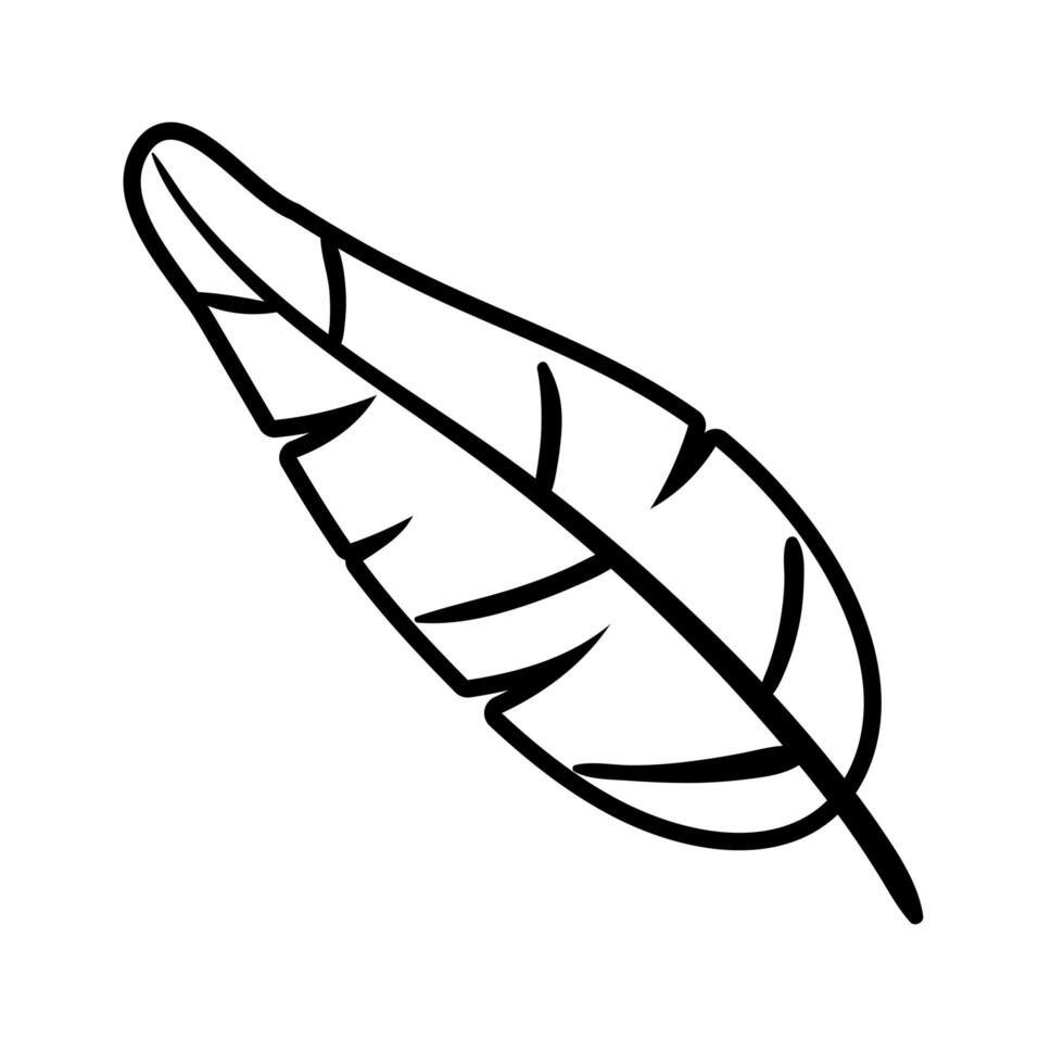 leaf plant line style icon vector