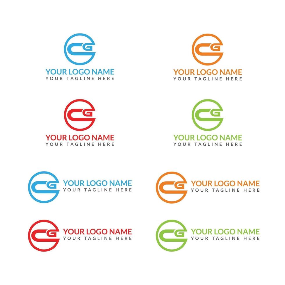 CG letter Logo Design Template For Any Business And Company vector