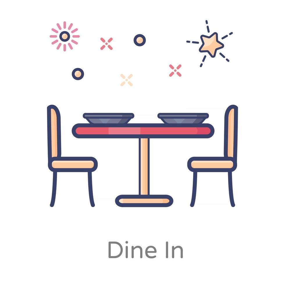 Dine In Table vector