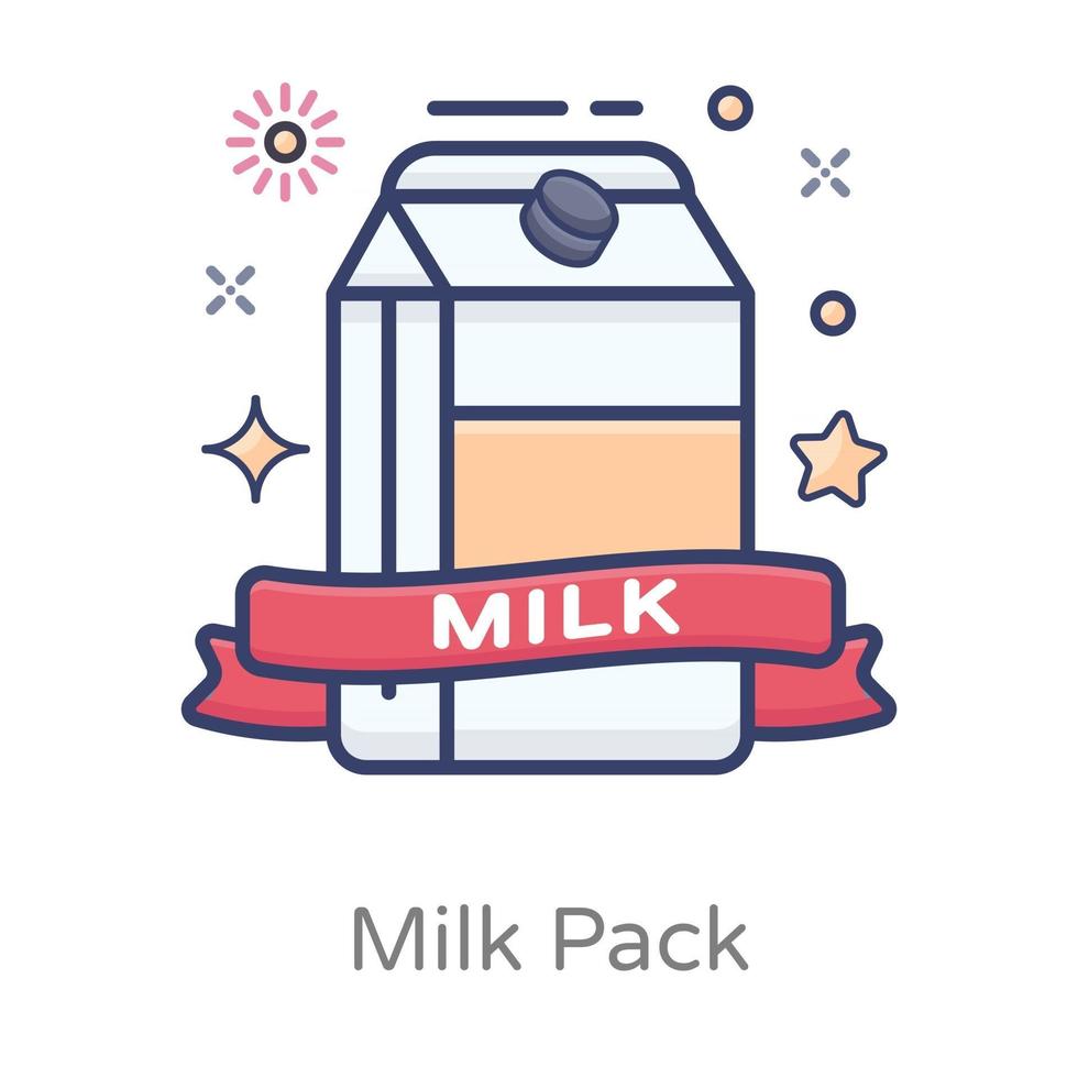 diseño de paquete de leche vector