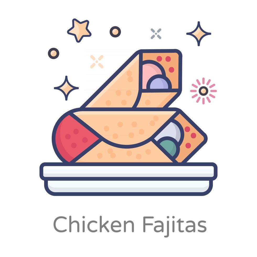 diseño de fajitas de pollo vector