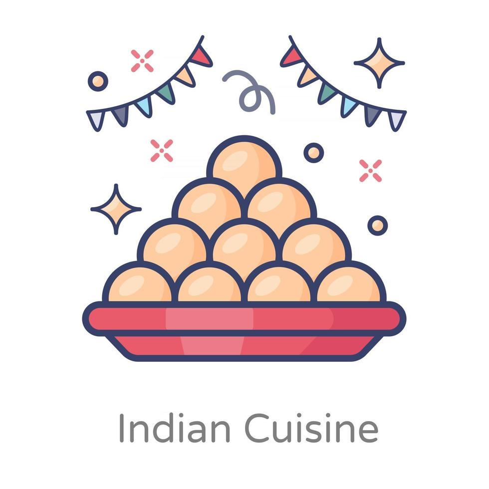 Indian Cuisine sweet vector