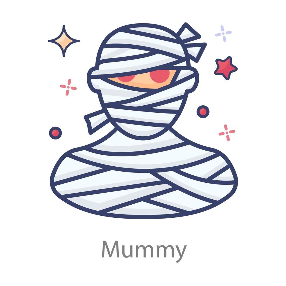 Mummy Wrapped Dead Body vector