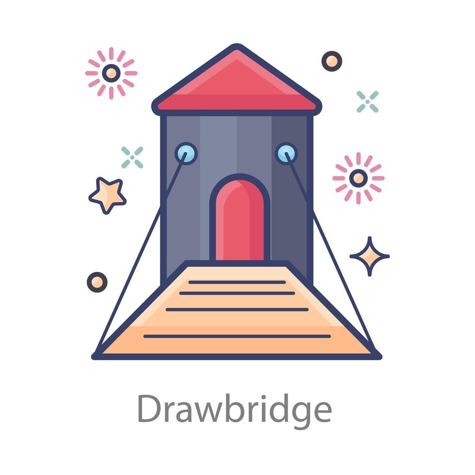 Moveable Draw bridge vector