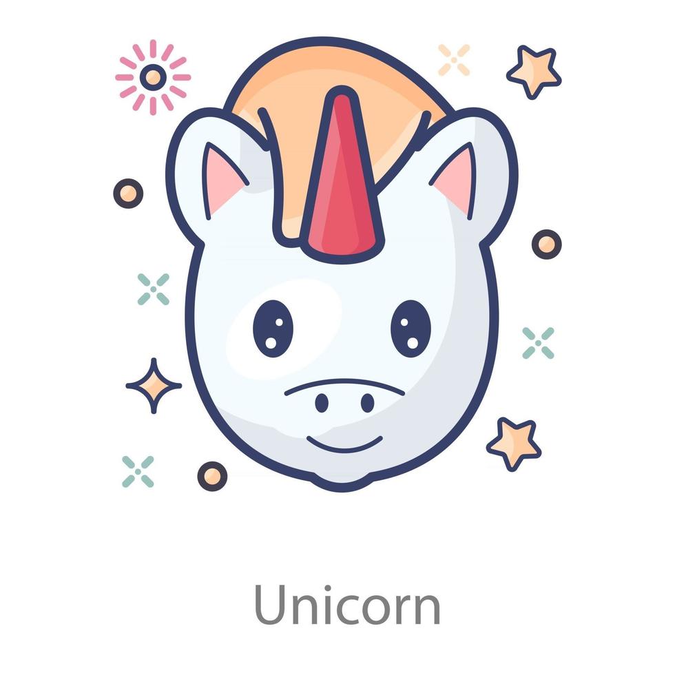 Unicorn Horned Creature vector