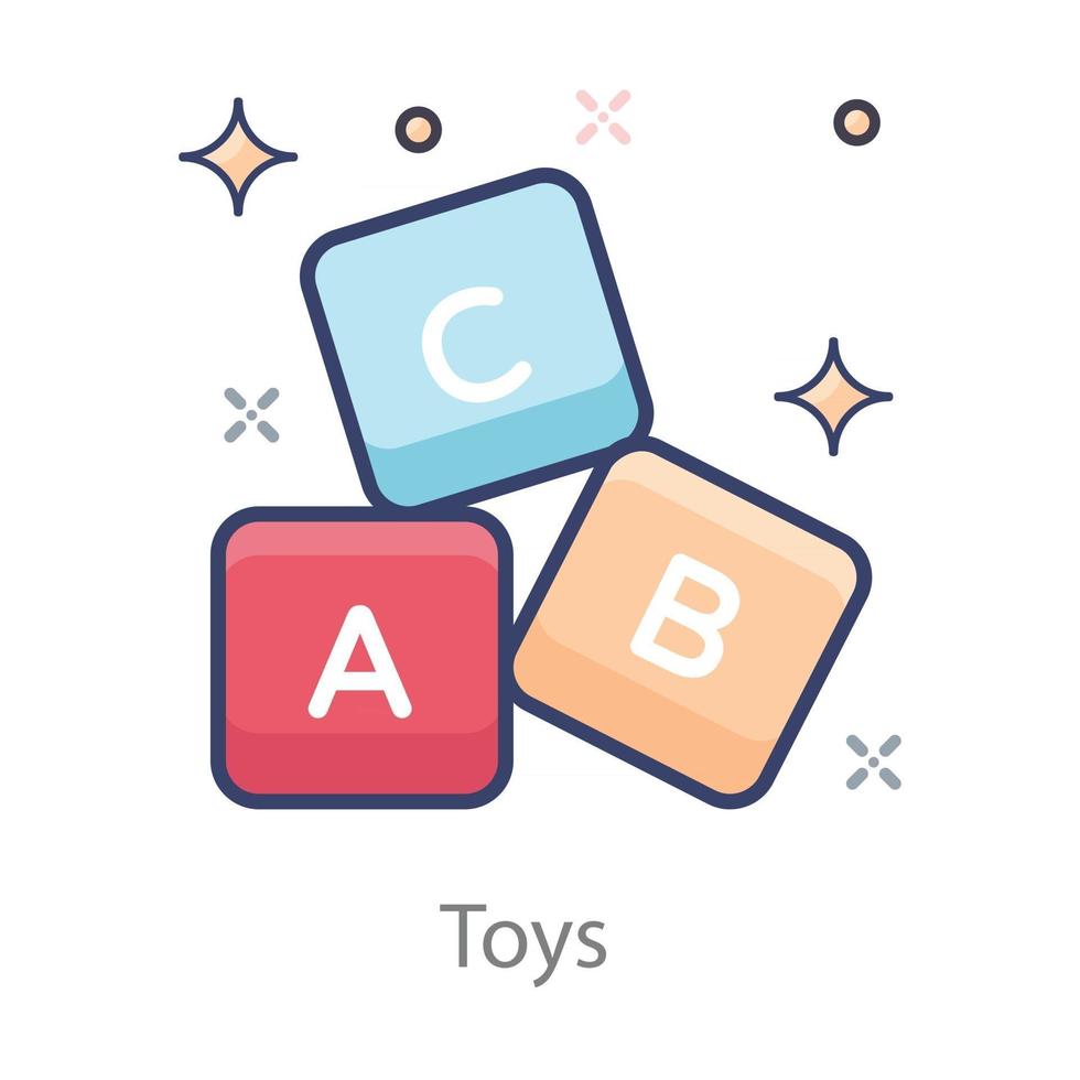 Toys Alphabet blocks vector